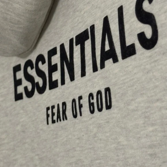 Essentials Light Oatmeal Hoodie - Picture 4 of 7